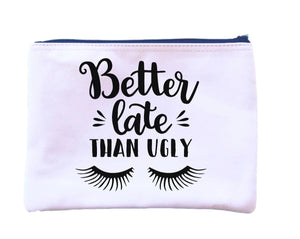 Zippered Pouch with Text