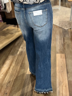 Straight Talking High Rise Jeans with Released Hem
