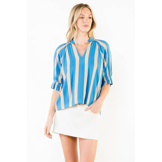 THML Blue Ridge Stripe Blouse
