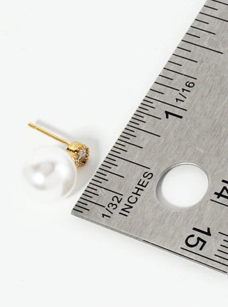 Pearl Drop Post Earrings