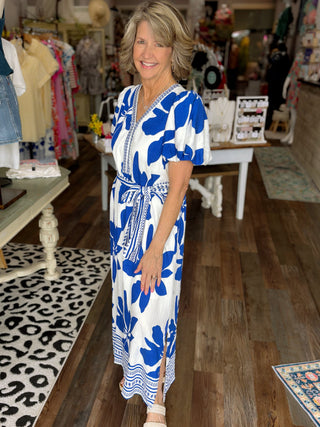 Coastal Bloom Midi Dress