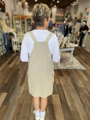Millie Washed Terry Overall Dress