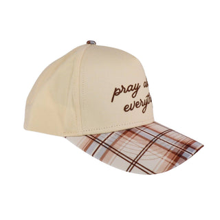 Pray about Everything Embroidered Trucker Hat