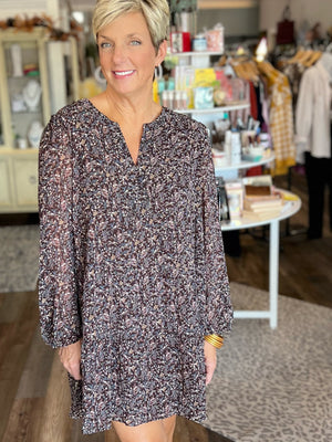 See You In My Dreams Floral Dress in Brown