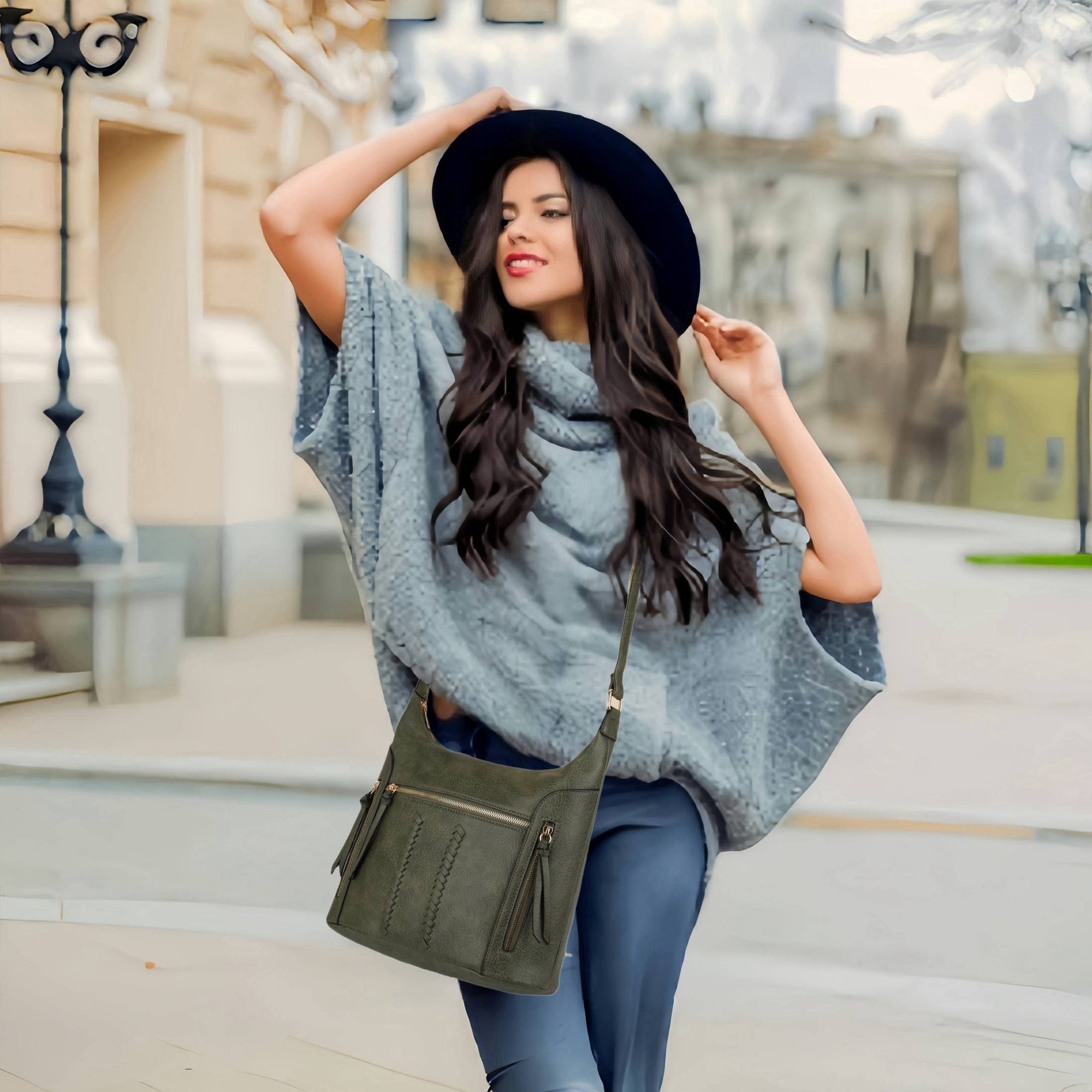 Olga Multi Pocket Crobo Bag/crossbody and hobo bag