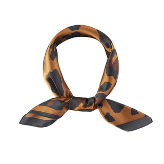 Leopard Print Square Bandana Scarf