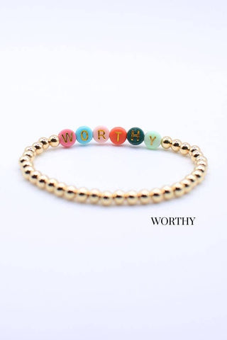 Gold Faith Word Bracelets – Christian Gift