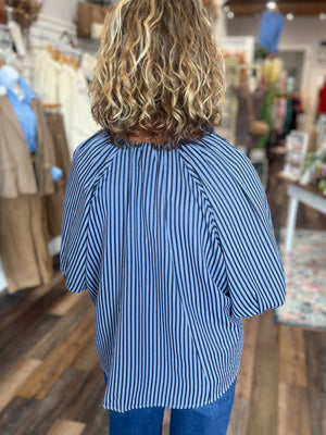 The Camden Striped Half-Zip Top