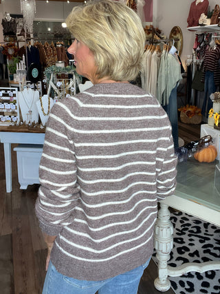 Cocoa & Cream Striped Sweater