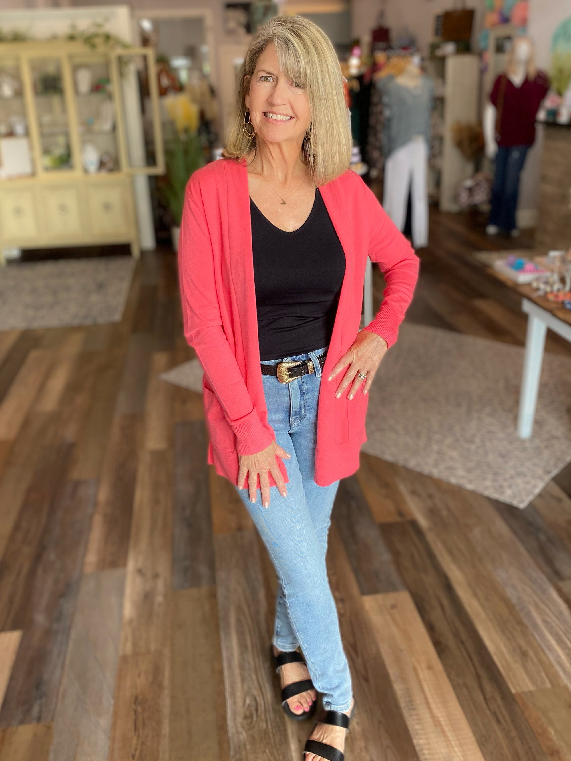 Coral Sunset Cardigan