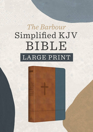 The Barbour Simplified KJV--Large Print [Rust & Stone with Cross Engraved]