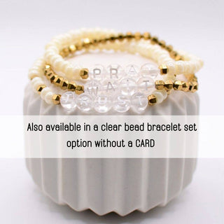 Pray Wait Trust Bracelet Set – Christian Faith Gift