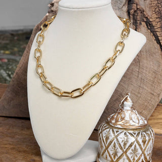 Chunky Cable Chain Necklace in Gold Tone