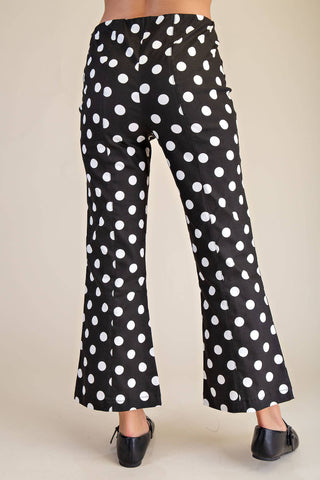 Flare Crop Polka Dot Pants