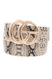 Snake Print Faux Leather with Gold Buckle