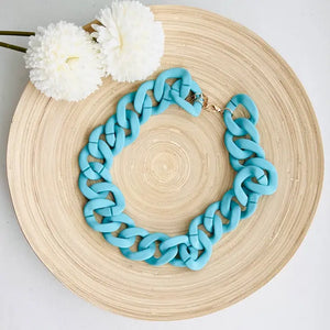 Chunky Chain Flat Link Necklace