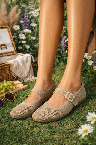 Comfort Knit Chic Mary Jane Flats