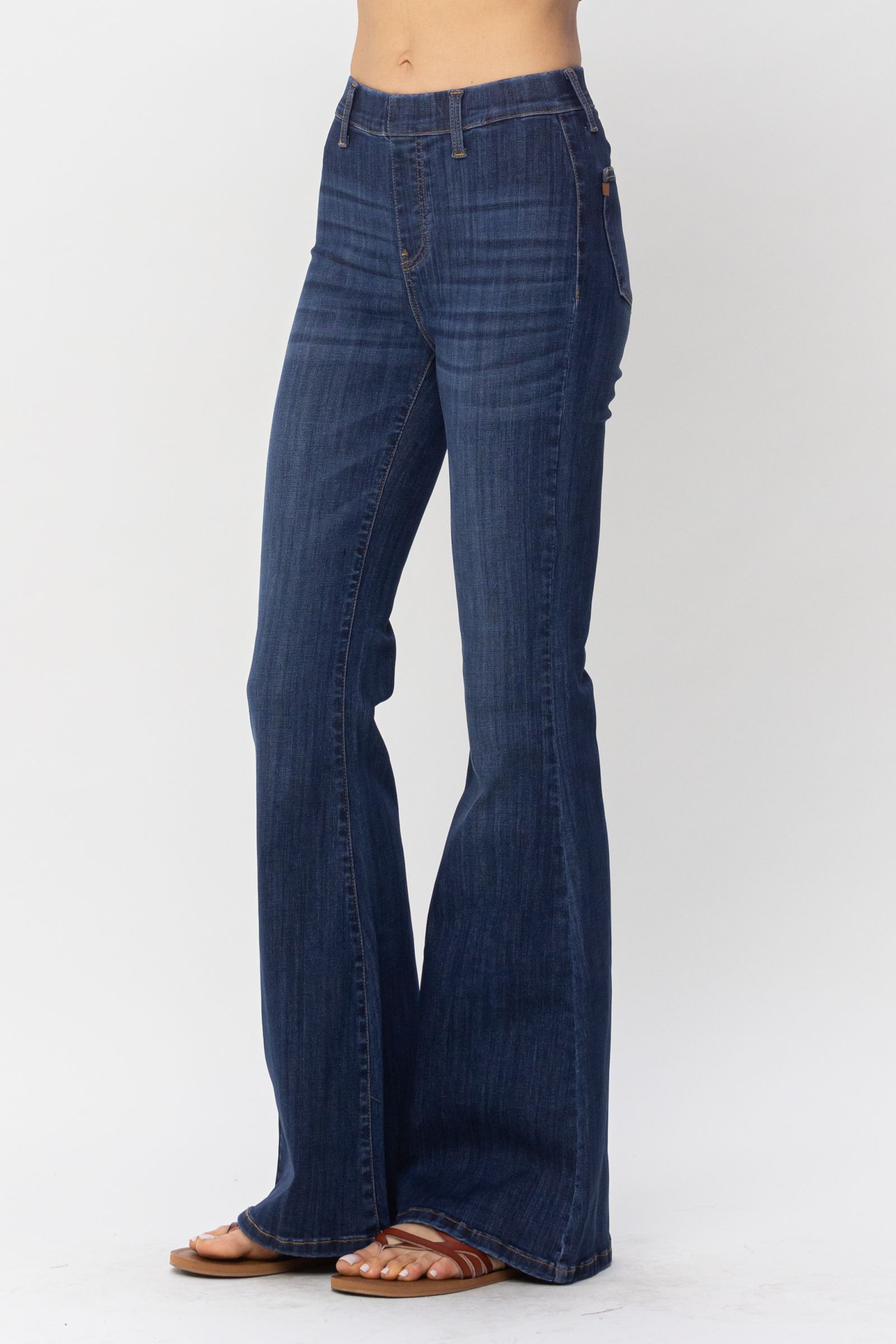 Lisa Pull On Flare Jeans