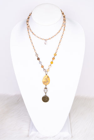 Alexis Necklace Bamboo Blush