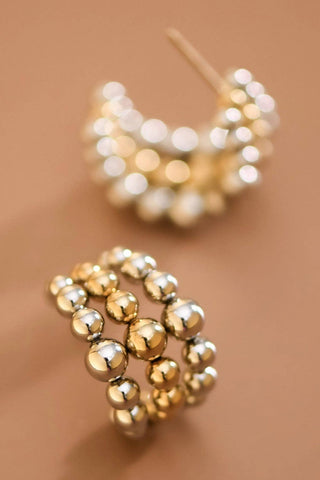 Waterproof Two-Toned Hoop Earrings