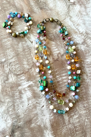 Adjustable Magnetic Closure Beaded Necklace