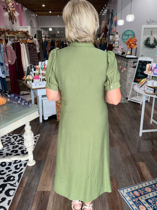 Olive You Always Midi Dress