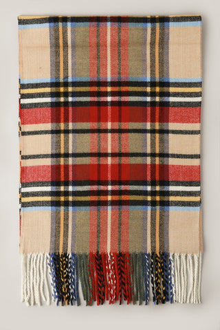Giant Check Cashmere Feel Muffler Scarf