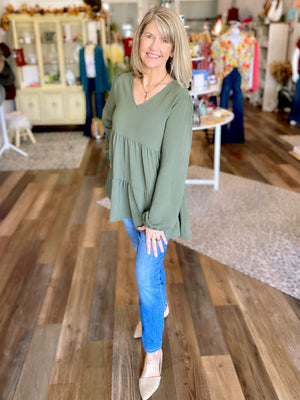 Lucy Long Sleeve Tiered Top