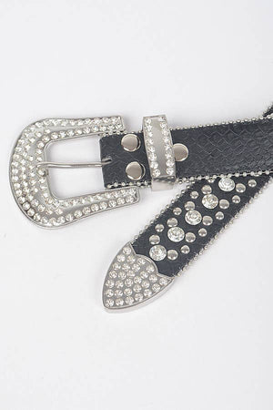 Studded Rhinestone Belt