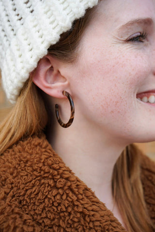 Camy Hoops / Acrylic Hoop Earrings