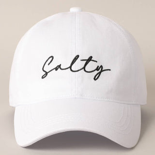 Salty Lettering Embroidery Baseball Cap