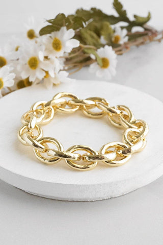 Chunky Chain Bracelet in Various Metals