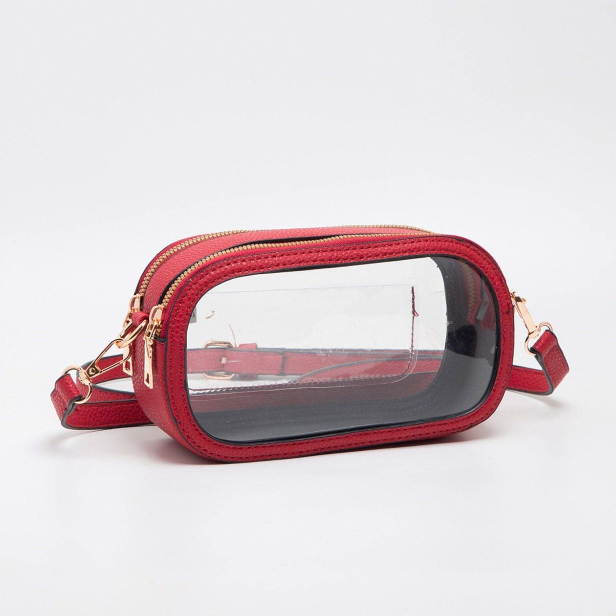 Double Zipper Oval Clear Gameday Stadium Bag