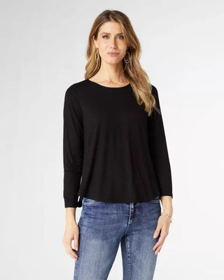 Erin Long Sleeve Top in Black