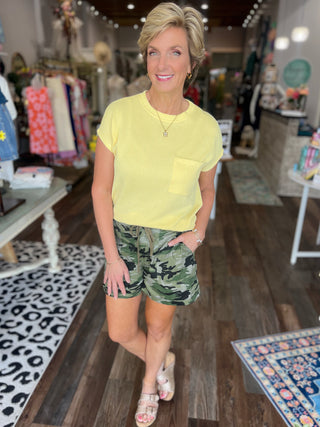 Ready For The Weekend Top in Lemon