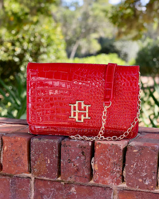 Bryn Clutch/Crossbody Red Patent EC