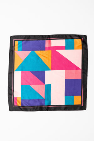 Color Block Silky Bandana Scarf