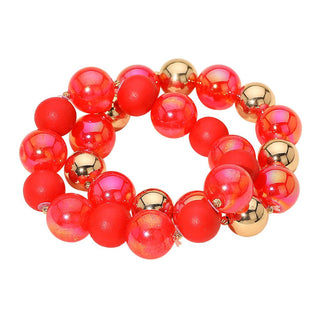 Chunky Ball Beaded Stretch Bracelets