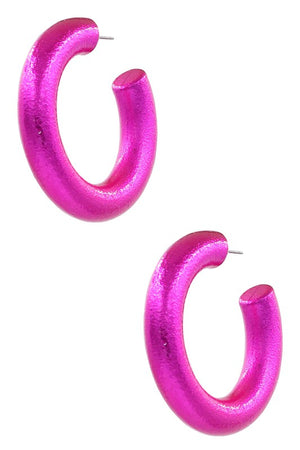 Sparkle Away Metal Hoop Earring