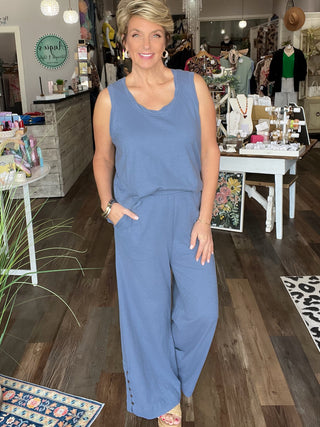 Laid-Back Chic Cotton Slub Set