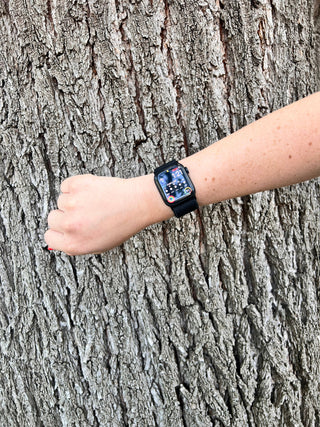 Jet Black Adjustable Elastic Watch Band