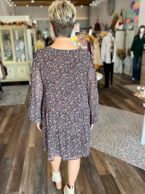 See You In My Dreams Floral Dress in Brown