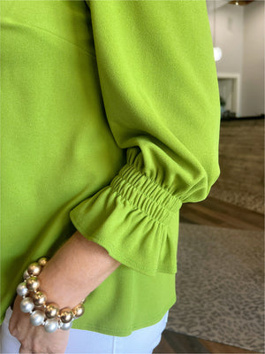Dreams of Spring Blouse in Apple Green