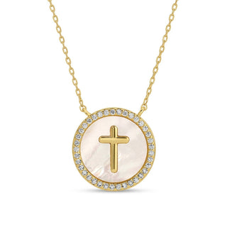 Shimmer & Shine Cross Accented Necklace