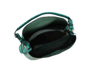 Soft Leather Satchel bag Top Handle Shoulder Bag in Black