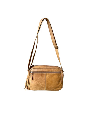 Patchwork Cowhide Leather Crossbody