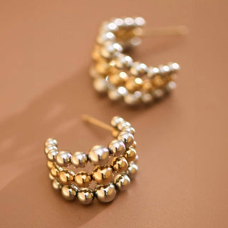 Waterproof Two-Toned Hoop Earrings