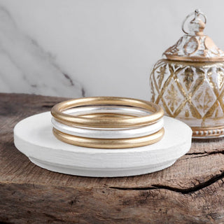 Sundrift Glow – Mixed Metal Bangle Stack