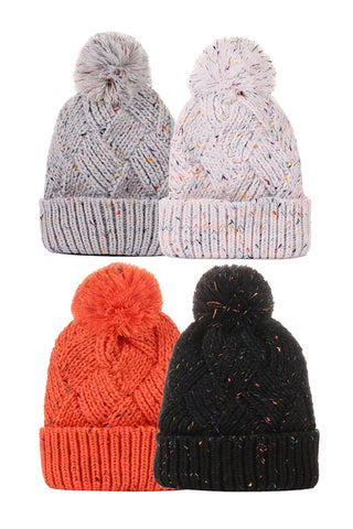Cozy Confetti Pom Pom Beanie