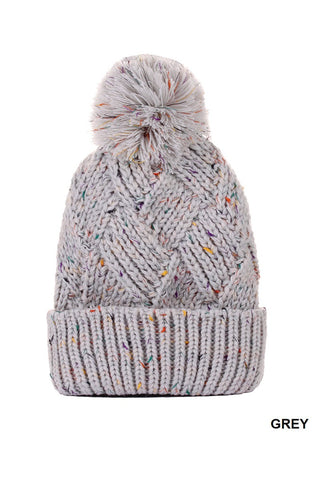 Cozy Confetti Pom Pom Beanie